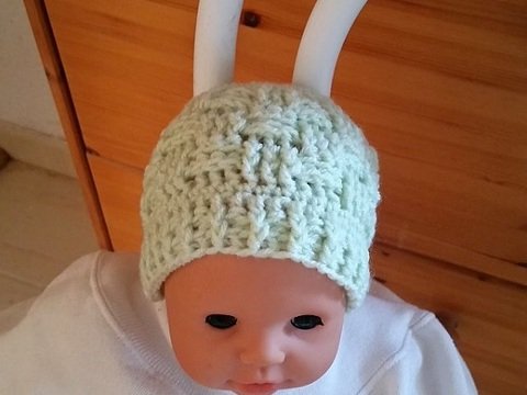 Häkelanleitung Babymütze "Frühling" für Kopfumfang 36