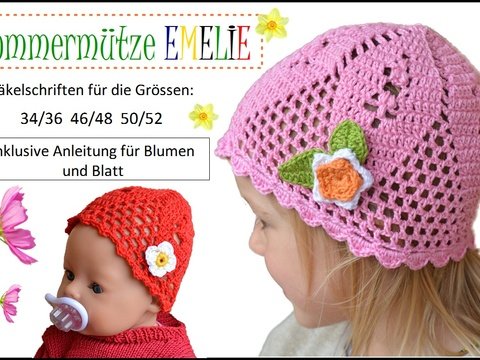 Sommermütze Emelie in drei Grössen