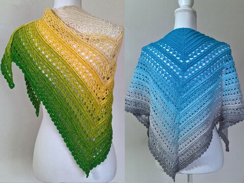 Häkelanleitung Dreieckstuch Hexen