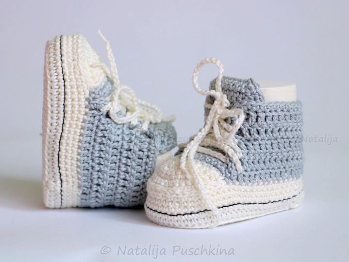 Häkelanleitung für Baby Schuhe in 3 Größen (0-12 Monaten)