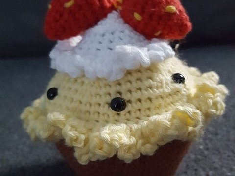 Muffin mit Erdbeeren