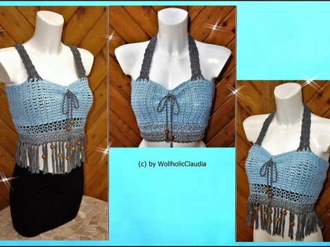 Häkelanleitung Kurztop - Bustier - alle Größen