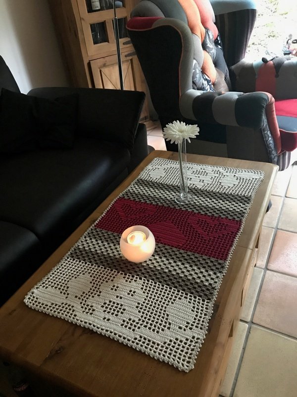 Häkeln / Tischläufer / Eule - Bild 2