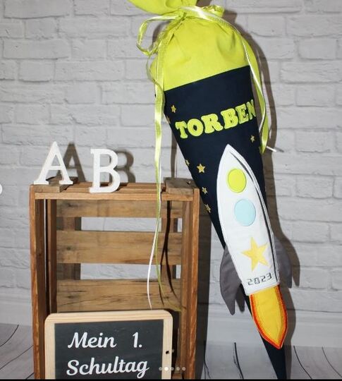 Stickdatei 3-D Rakete in 20 cm und 30 cm