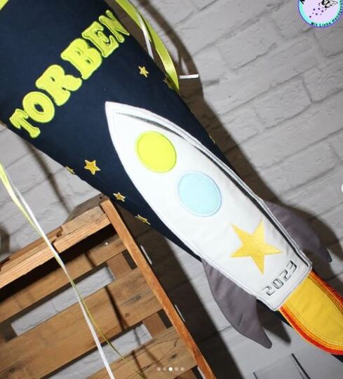 Stickdatei 3-D Rakete in 20 cm und 30 cm