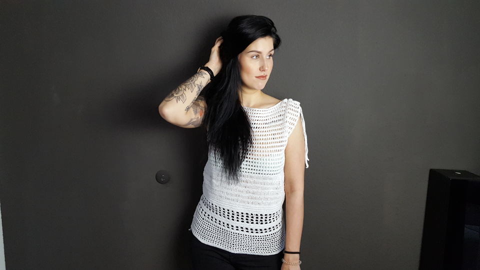 76 Häkelanleitung Sommertop Laura  xs - xl