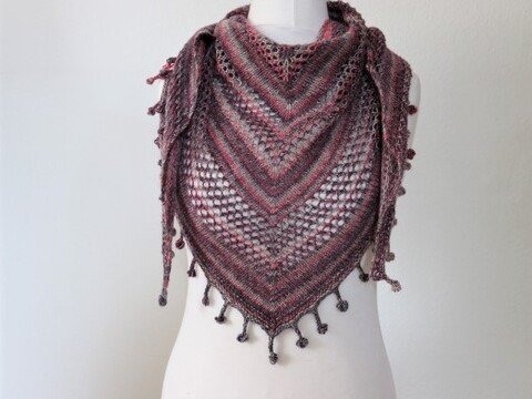 Strickanleitung Dreieckstuch "Fringes"