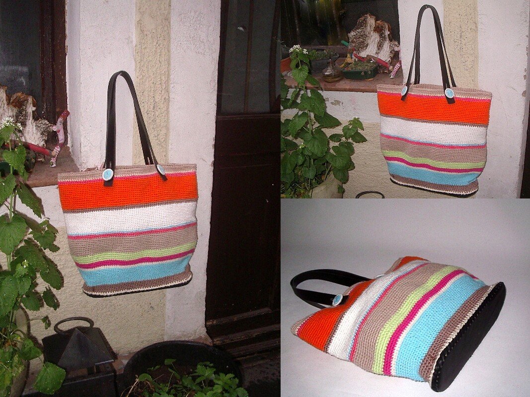 Häkelanleitung einfache Strandtasche "endlich Sommer"