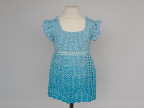Häkelanleitung Kinderkleid Größe 92 für alle Größen leicht anzupassen Karibik Traum
