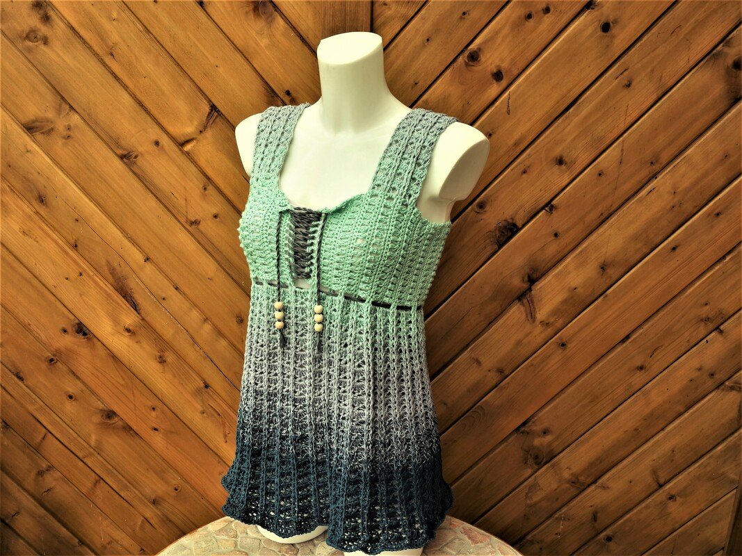 Häkelanleitung Tunika mit Schnürung - Bild 4