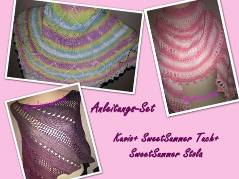 Anleitungs-Set Kuvio+SweetSummer Tuch+Stola