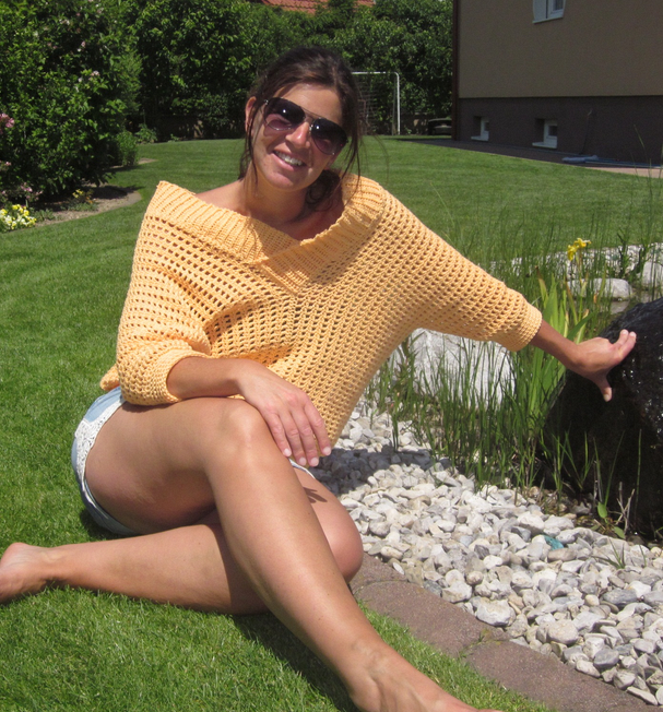 Häkelpulli Tropical (Gr. S/M und L/XL - leicht an alle Größen anzupassen) - Bild 2