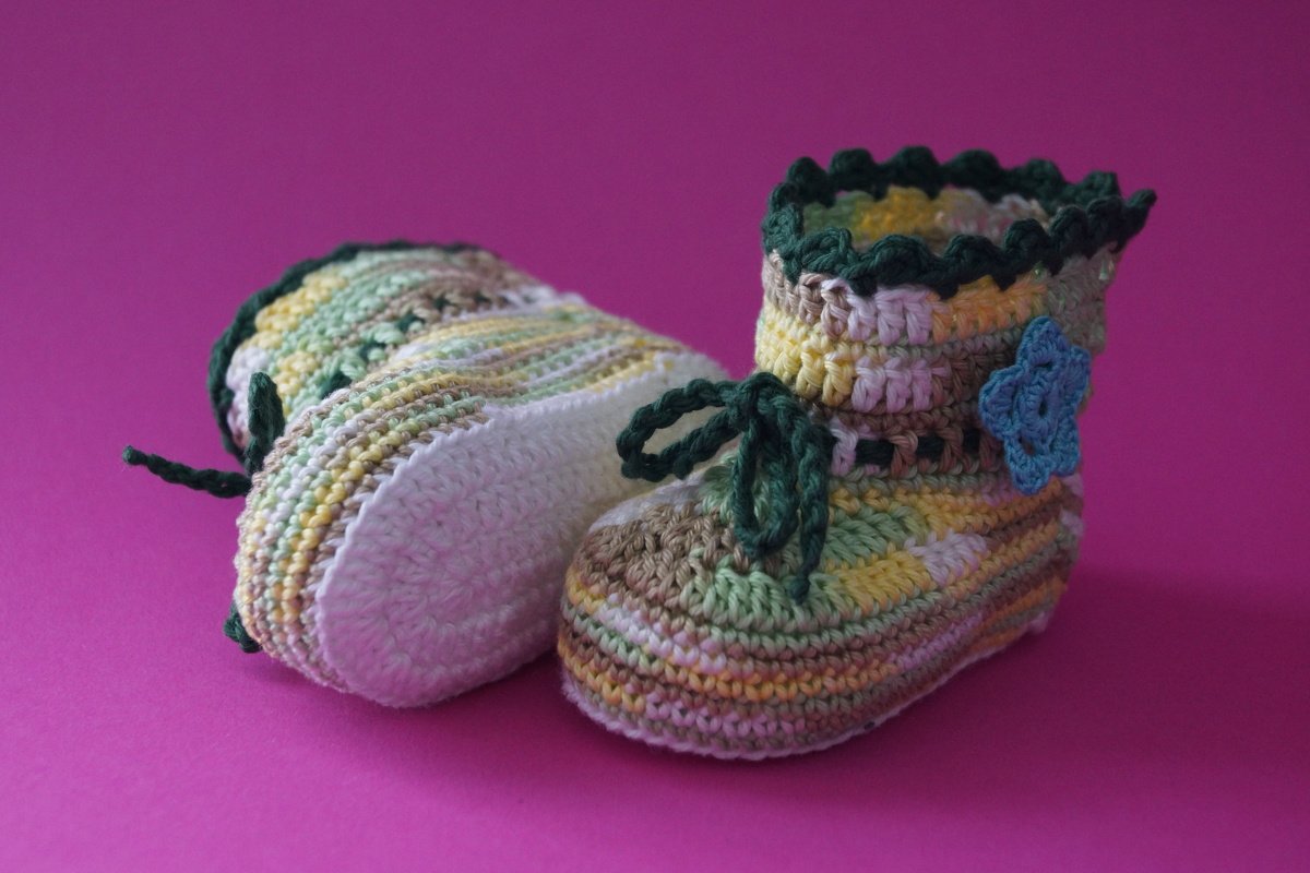 Häkelanleitung Babyschuhe für Größe 19