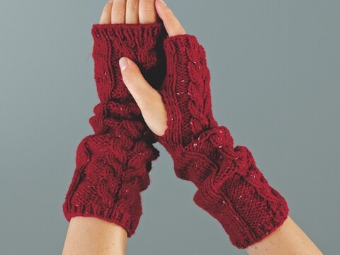 Strickanleitung Armstulpen "Tweed" 756175