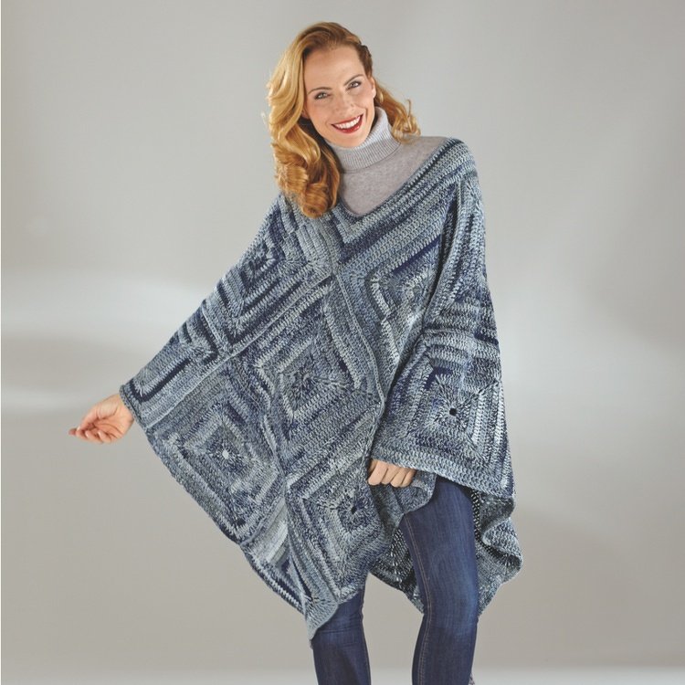Häkelanleitung Damenponcho "Corina Casa" 755059