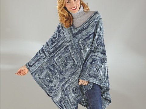 Häkelanleitung Damenponcho "Corina Casa" 755059