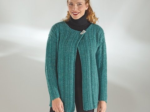 Strickanleitung Damenjacke "Arbeitsstrumpf Color" 755025