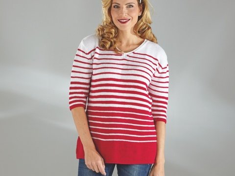 Strickanleitung Damenpullover "Piano" 755051