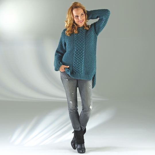 Strickanleitung Damenpullover "Sporty" 756001