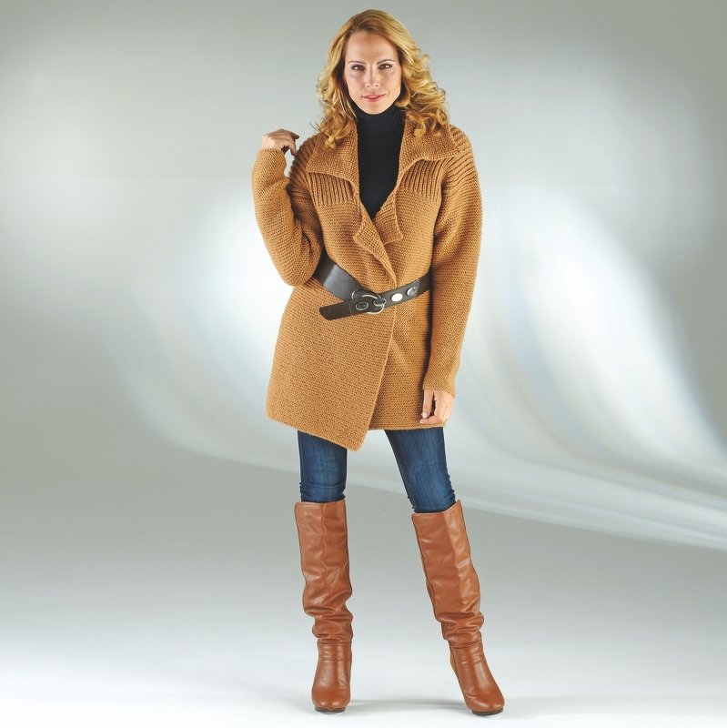 Strickanleitung Damenjacke "Sporty" 756009 - Bild 2