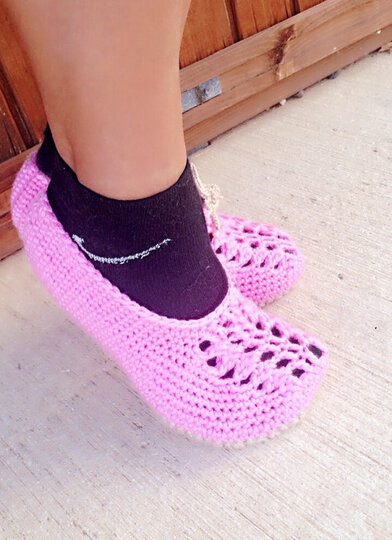 Crochet Pattern for a Womens House Slipper, Easy Lady Loafers - Easy Women's shoes, Instant Download sizes US 3-12, with video, US & UK