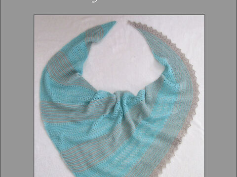 Tuch "Sahara - gestreift" mit Abschlusskante, gestrickt