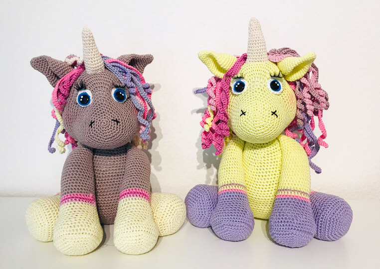 Cotton´s Zauberwelt: "Cotton - das Einhorn 2.0" + alte Anleitung Cotton - das Einhorn Maxiversion