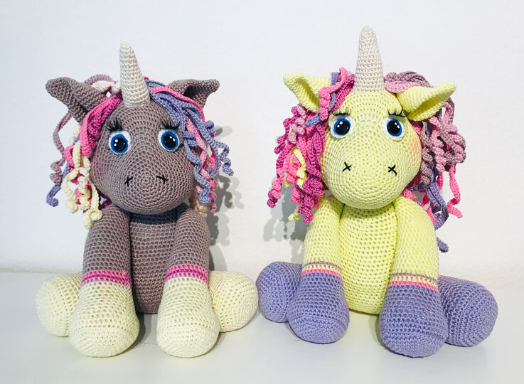 Cotton´s Zauberwelt: "Cotton - das Einhorn 2.0" + alte Anleitung Cotton - das Einhorn Maxiversion