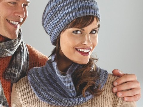 Strickanleitung Damenmütze & Loop "Capri Color" 755073