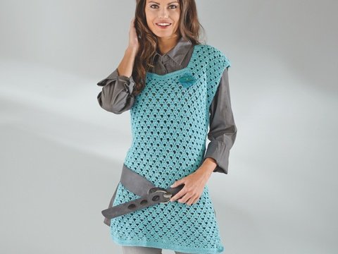 Häkelanleitung Damentunika "Seidenglanz" 755006