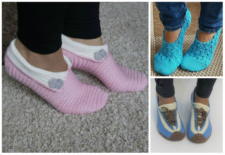 Sparset! Häkelanleitung Hausschuhe, Sommersocken