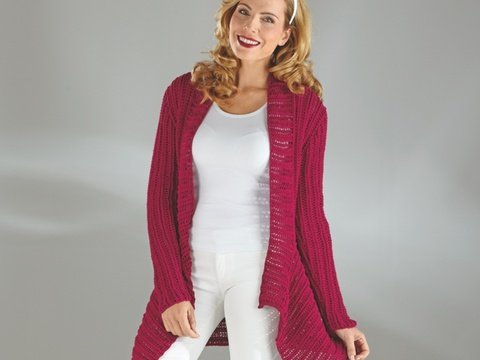 Strickanleitung Damenjacke "Seidenglanz" 755093