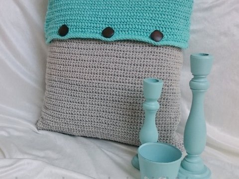Kissenhülle häkeln - aus Eco Textilgarn - Häkelanleitung PDF