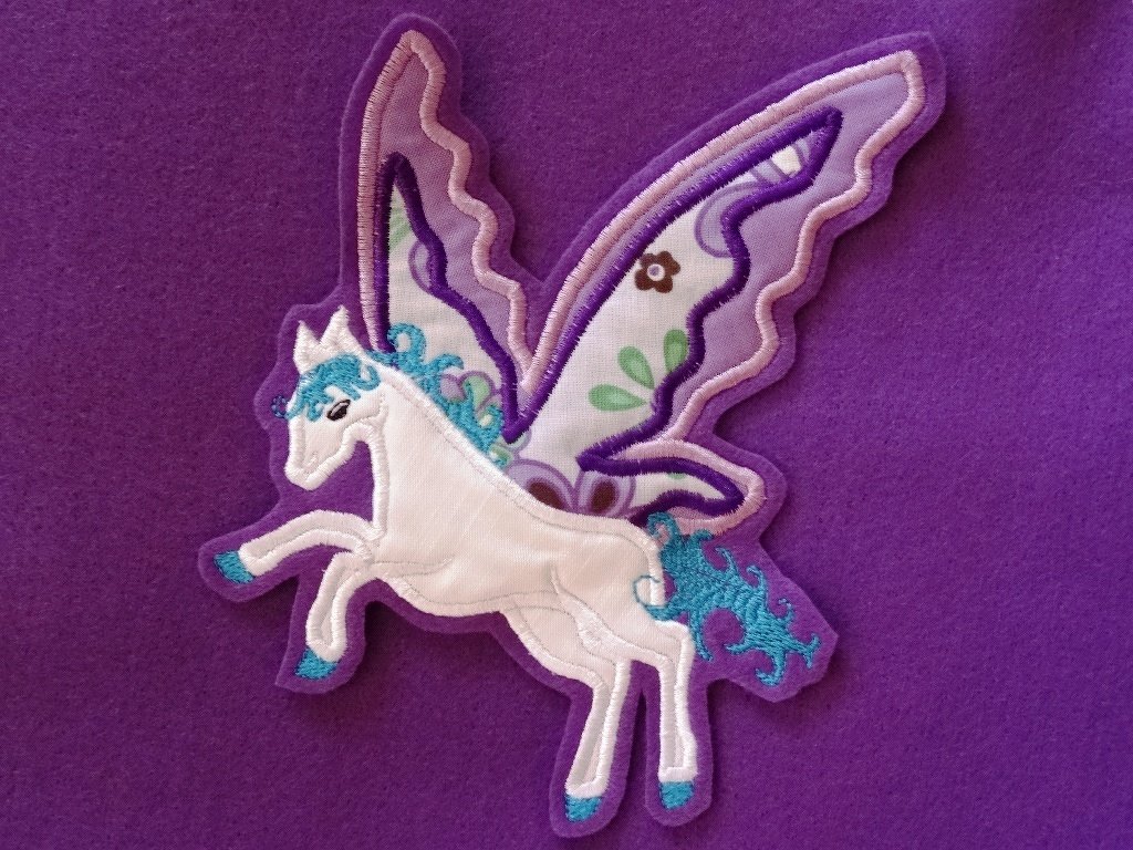 Stickdatei Pegasus in 5 Größen Pferd Schmetterling - Bild 7