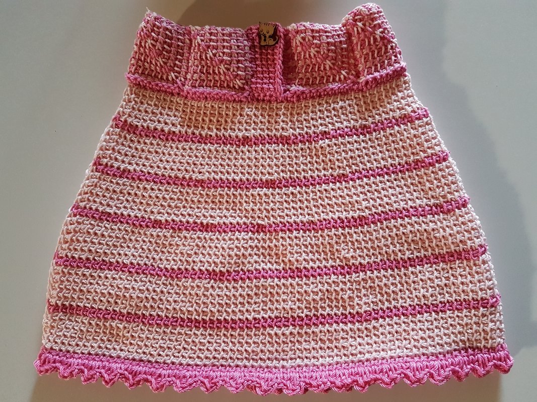 Trägerkleid und Rock tunesisch gesträkelt Größe 62 - 116 Babyschuhe tunesisch gesträkelt 17/18 und 18/19 - Bild 8