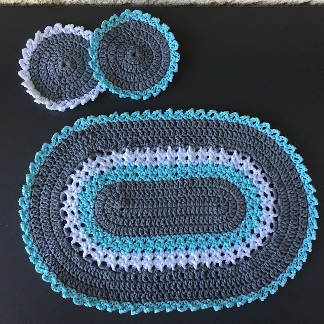 Häkelanleitung Tischset Platzdeckchen & Untersetzer - Bild 3