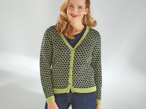 Strickanleitung Damenjacke "Cablé Gitti" 755044
