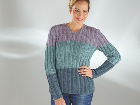 Strickanleitung Damenpullover "Cablé Gitti" 755004