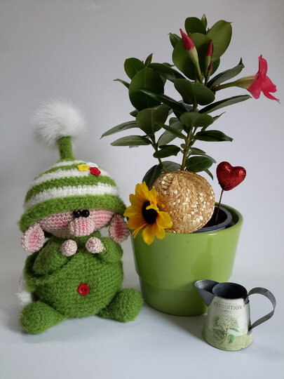 Häkelanleitung süßer Gartengnomi, Amigurumi