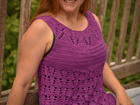 Häkelanleitung Shirt "Viola", Gr. 34-48