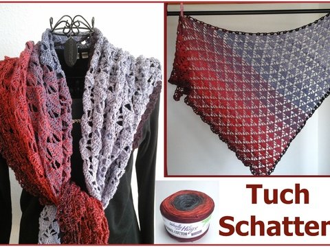 Tuch "Schatten" mit 1 Bobbel Woolly Hugs-COTTON häkeln