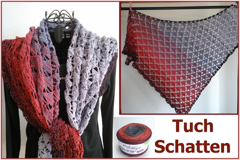Tuch "Schatten" mit 1 Bobbel Woolly Hugs-COTTON häkeln