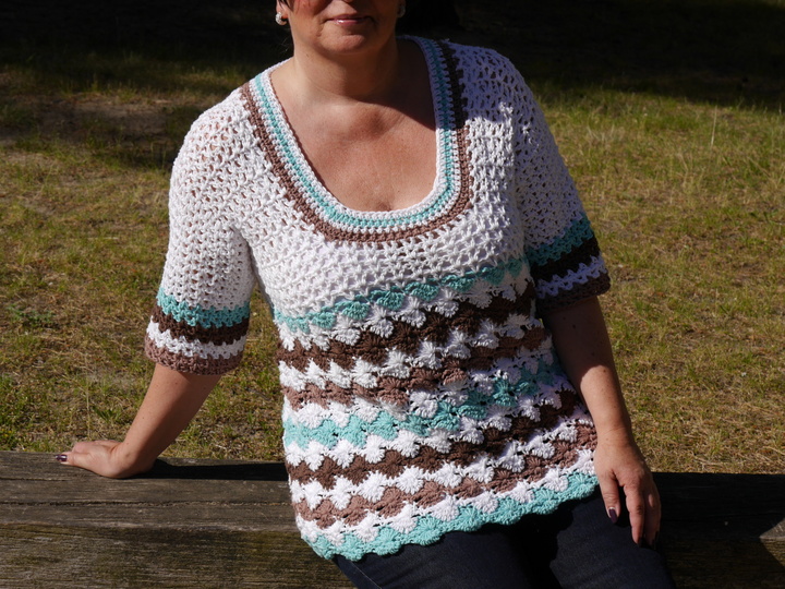 Häkelanleitung Sommerpulli/Tunika oversize für alle Größen leicht anpassbar Summer Feeling