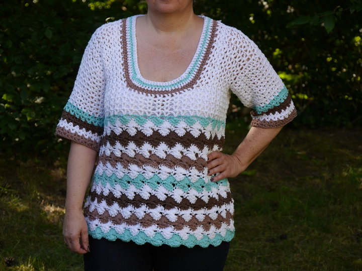 Häkelanleitung Sommerpulli/Tunika oversize für alle Größen leicht anpassbar Summer Feeling