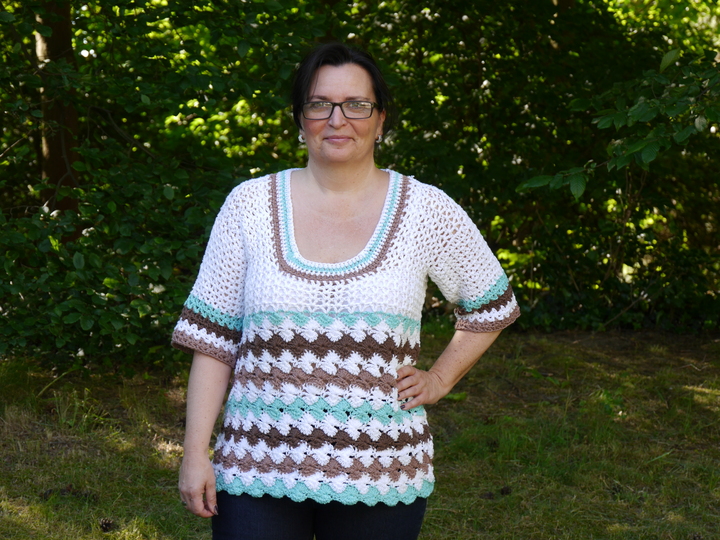Häkelanleitung Sommerpulli/Tunika oversize für alle Größen leicht anpassbar Summer Feeling