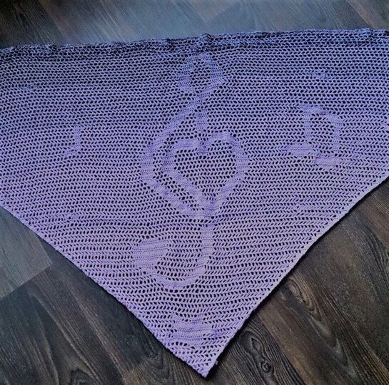 Motivtuch "Notenschlüssel"