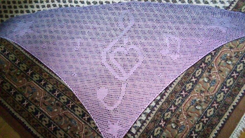 Motivtuch "Notenschlüssel"