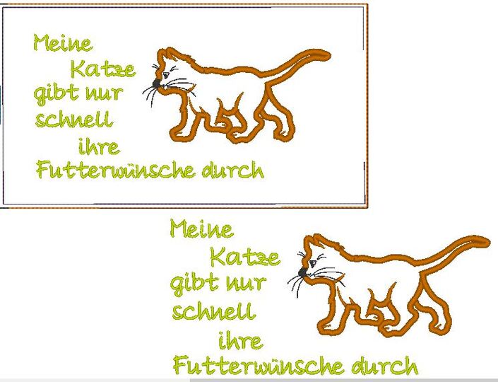 Stickdatei Handytasche Katze ITH Tasche