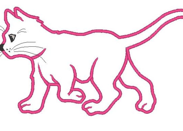 Sparset Stickdatei Handytasche Appli Katze Ith