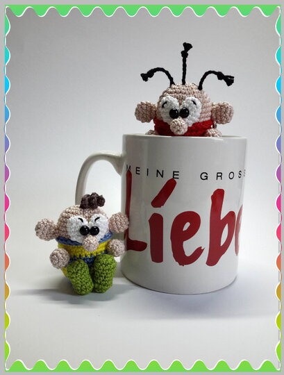 Häkelanleitung Willi Witzig, Schlüsselanhänger,Taschenbaumler